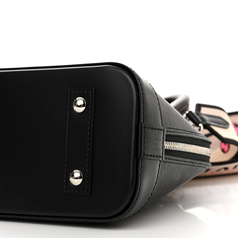 Lushentic Alma BB Black Epi Jacquard Leather with Silver Hardware - Image 5