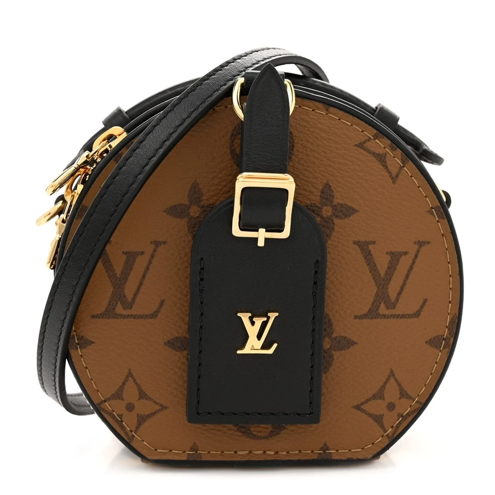 Lushentic Louis Vuitton Boîte Chapeau BB Reverse Monogram Canvas Gold Hardware Front