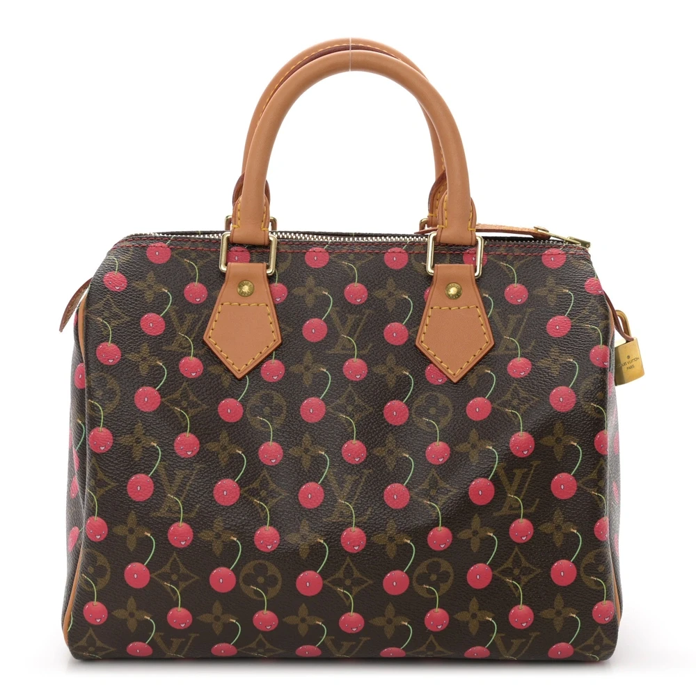 Lushentic Louis Vuitton Cerises Speedy 25 Monogram Canvas Gold Hardware Front
