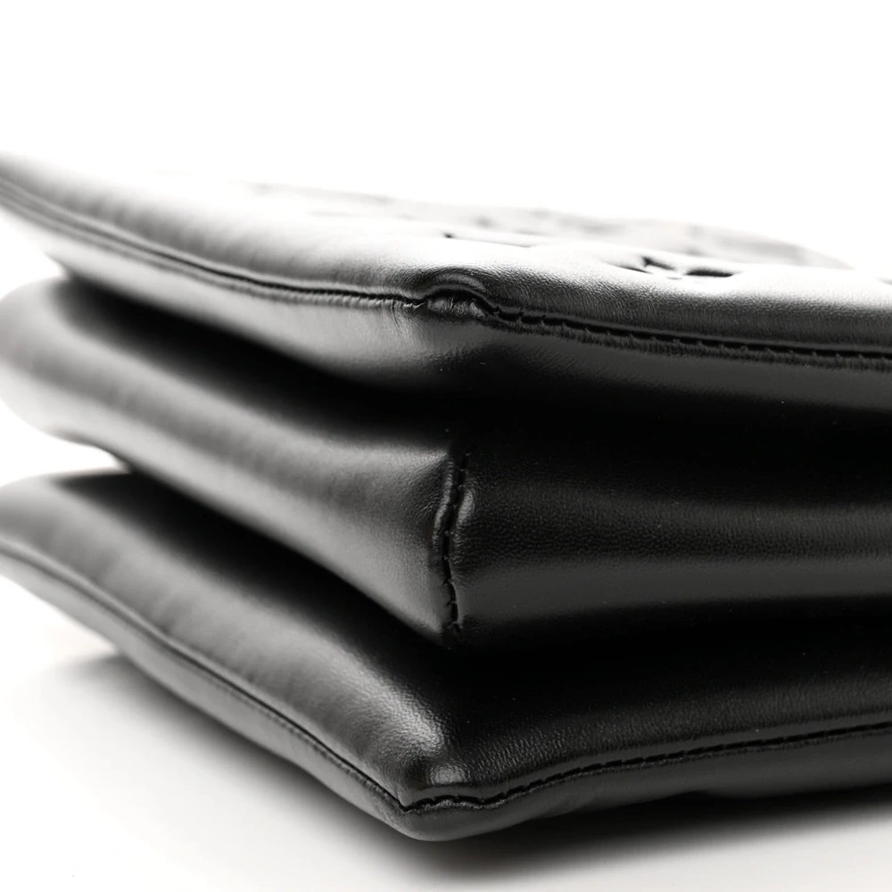 Lushentic Designer Coussin PM Black Embossed Monogram Leather - Image 5