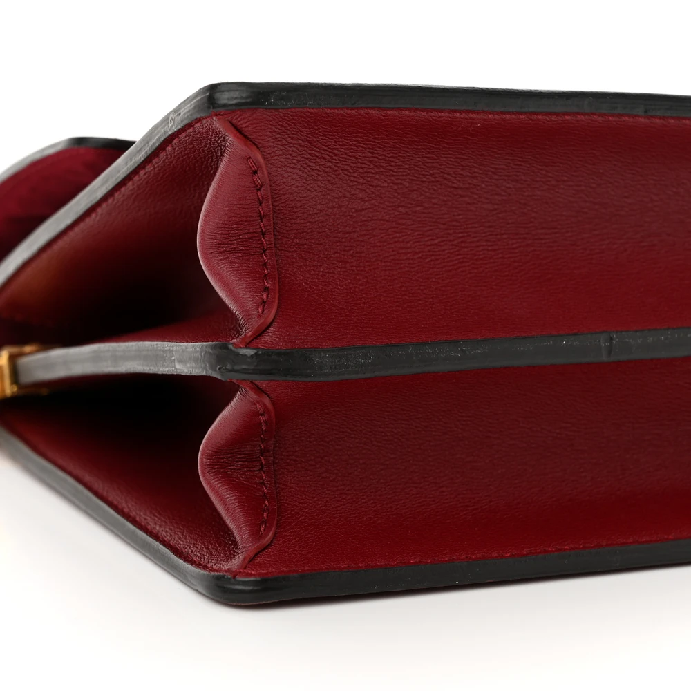 Lushentic Designer Dauphine MM Cherry Berry Smooth Calfskin Leather - Image 5