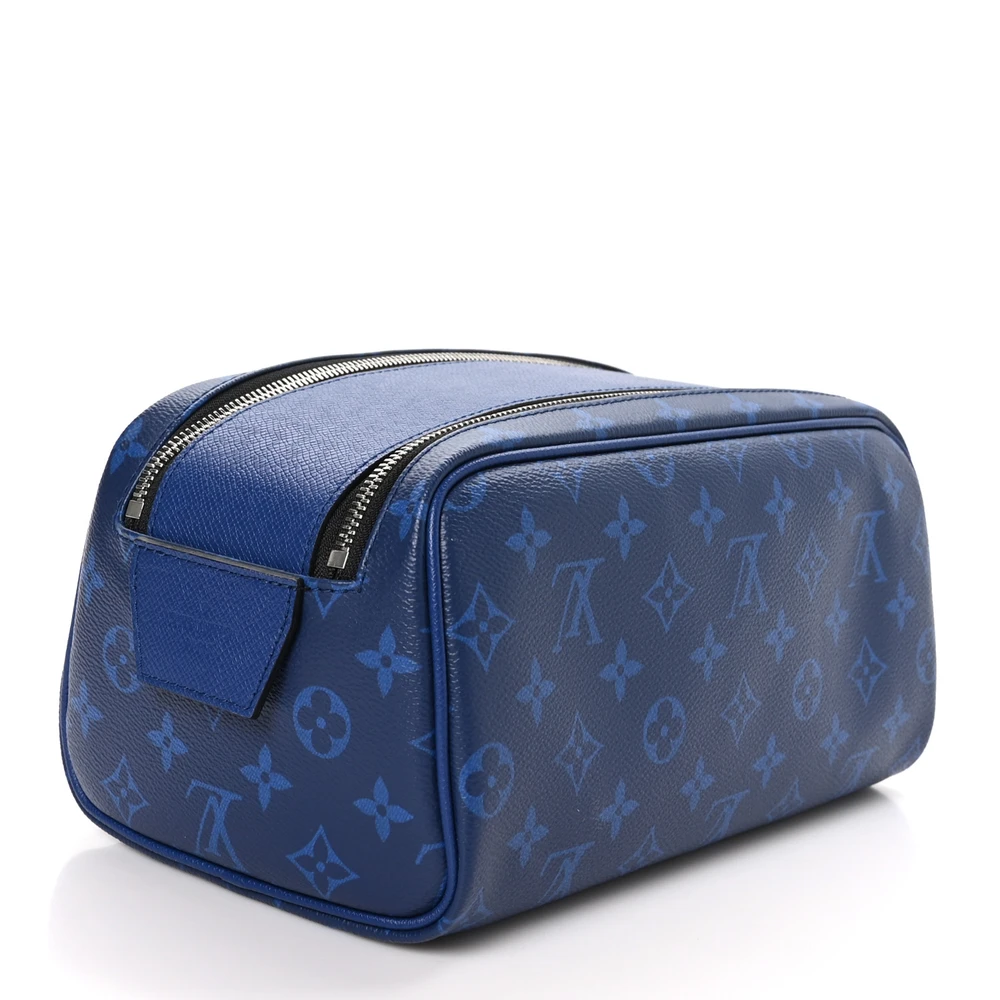 Lushentic Grade Replica Dopp Kit Toilet Pouch PM Cobalt Taigarama Leather - Image 3