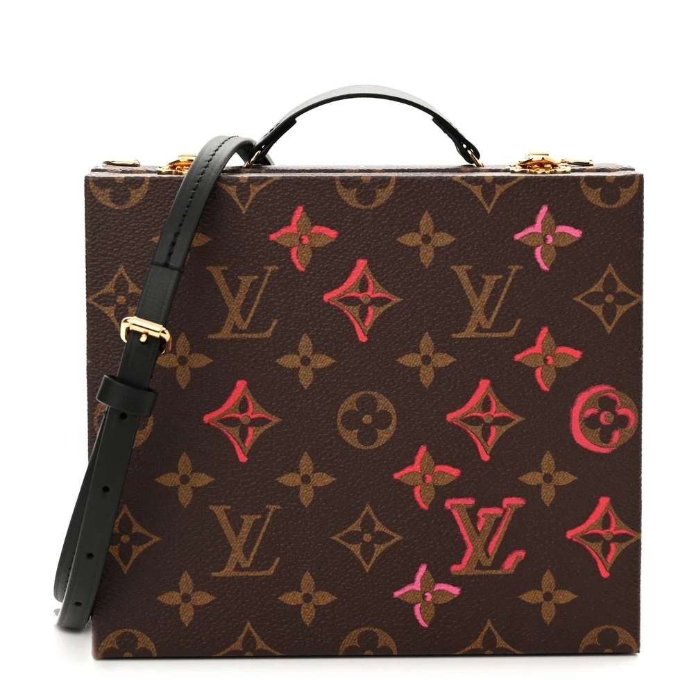 Lushentic Louis Vuitton Falling in Love Mobile Box PM Monogram Canvas Gold Hardware Front
