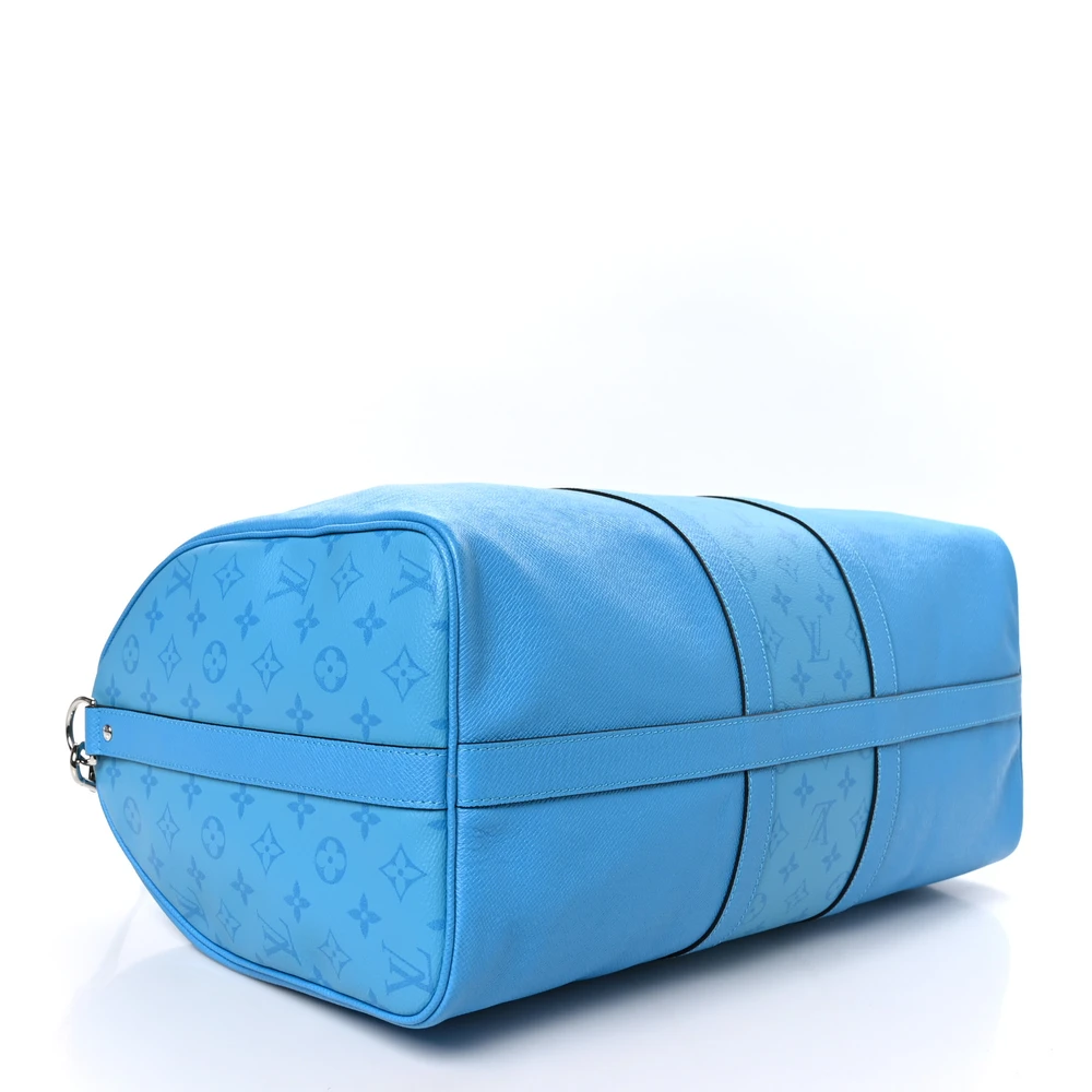 Lushentic Designer Bags Keepall Bandouliere 50 Blue Lagoon - Image 6