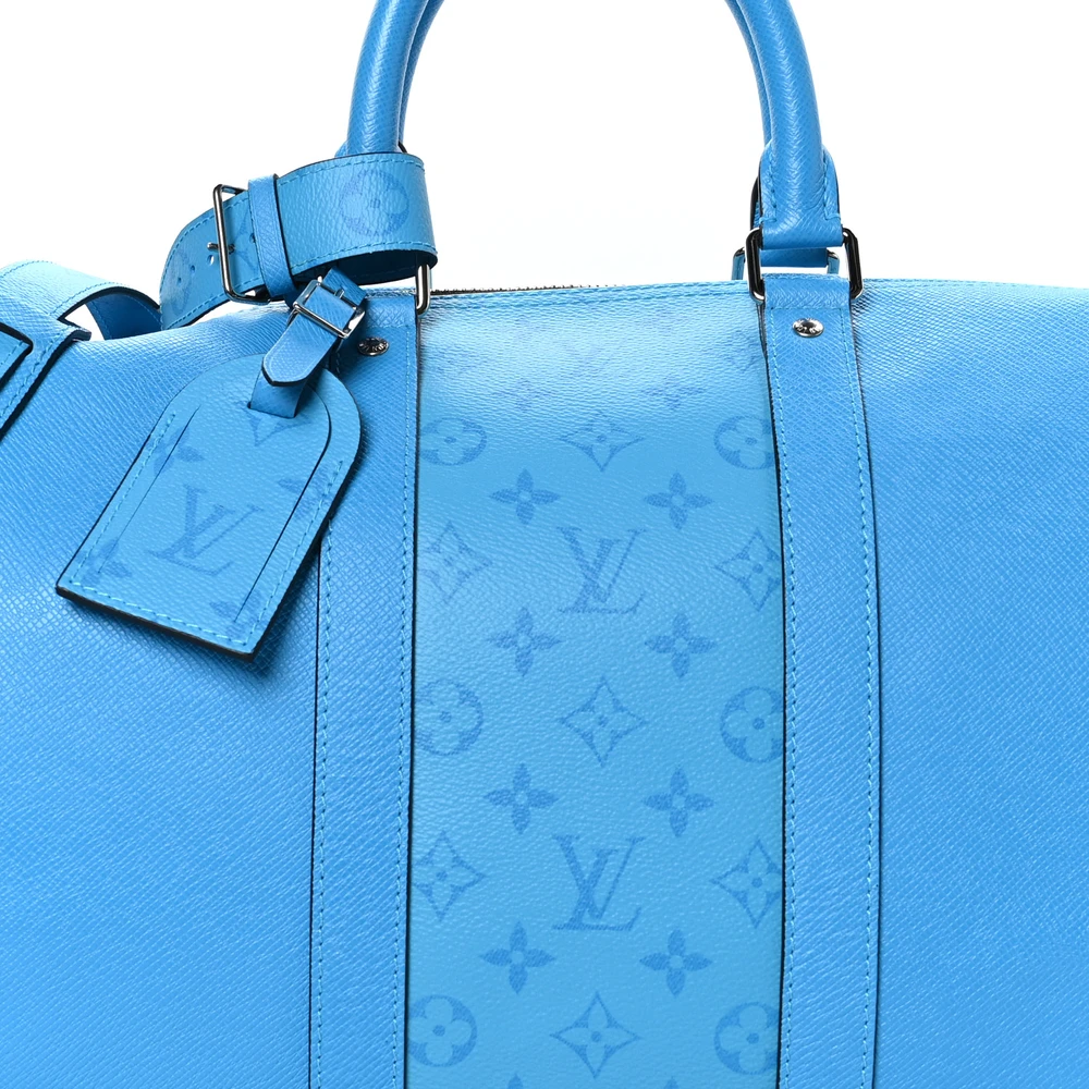 Lushentic Designer Bags Keepall Bandouliere 50 Blue Lagoon - Image 8