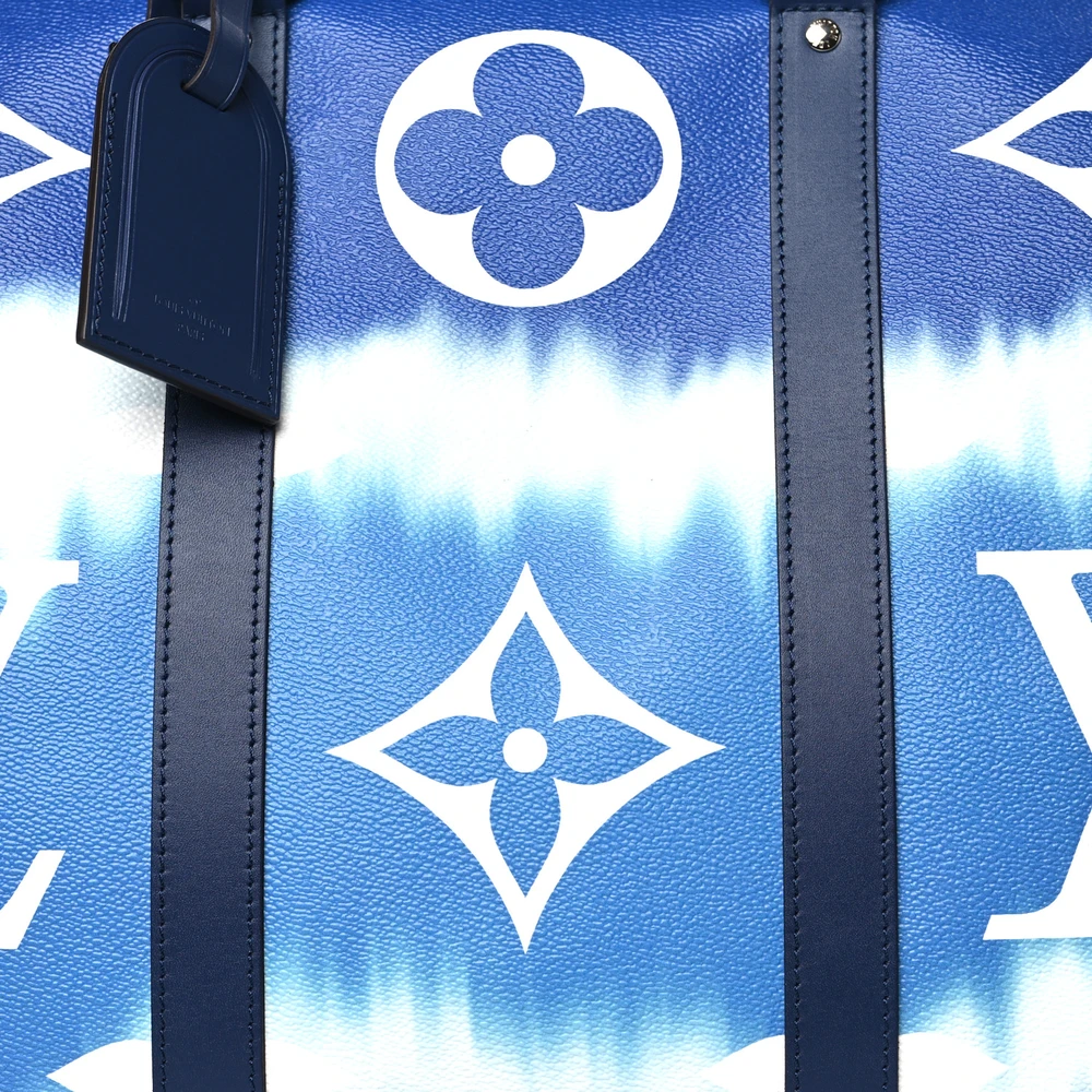 Lushentic Grade Bags Keepall Bandouliere 50 Blue Monogram Escale - Image 8