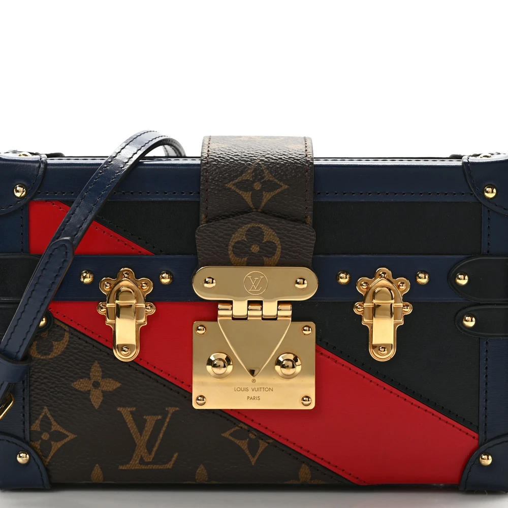 Lushentic Designer Bags - Petite Malle PM Marine Rouge Monogram Canvas - Image 8