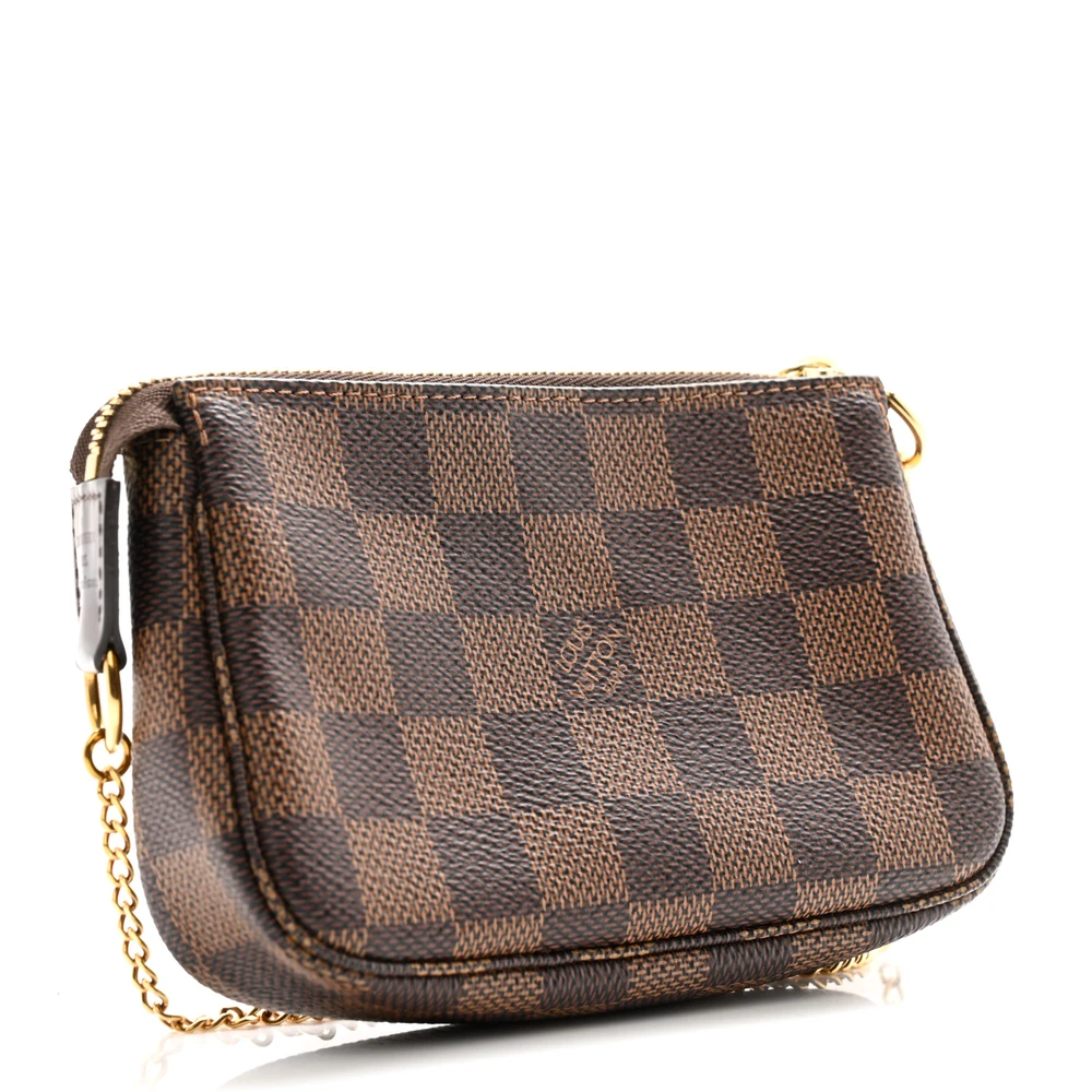 Lushentic Quality Handbags - Mini Pochette Accessories Damier Ebene Canvas - Image 3
