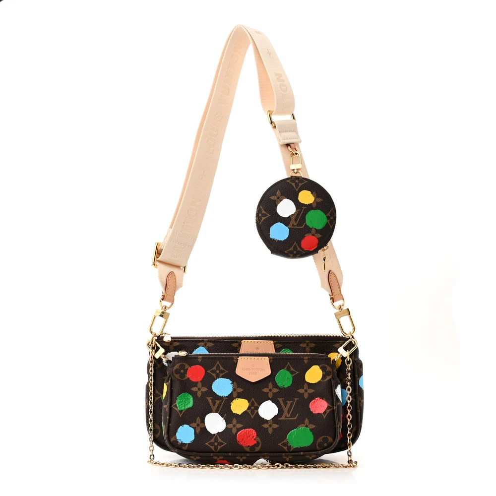 Lushentic Louis Vuitton Multi Pochette Accessories PM LV x YK Monogram Canvas Gold Hardware Front