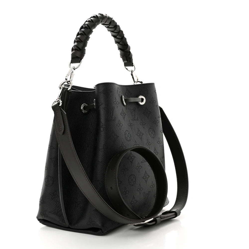 Lushentic Grade Bags - Muria MM Black Mahina Leather Silver Hardware - Image 3
