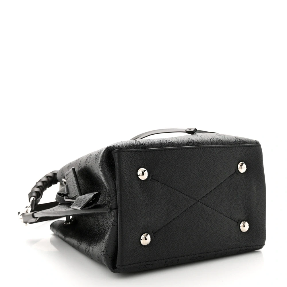 Lushentic Grade Bags - Muria MM Black Mahina Leather Silver Hardware - Image 6