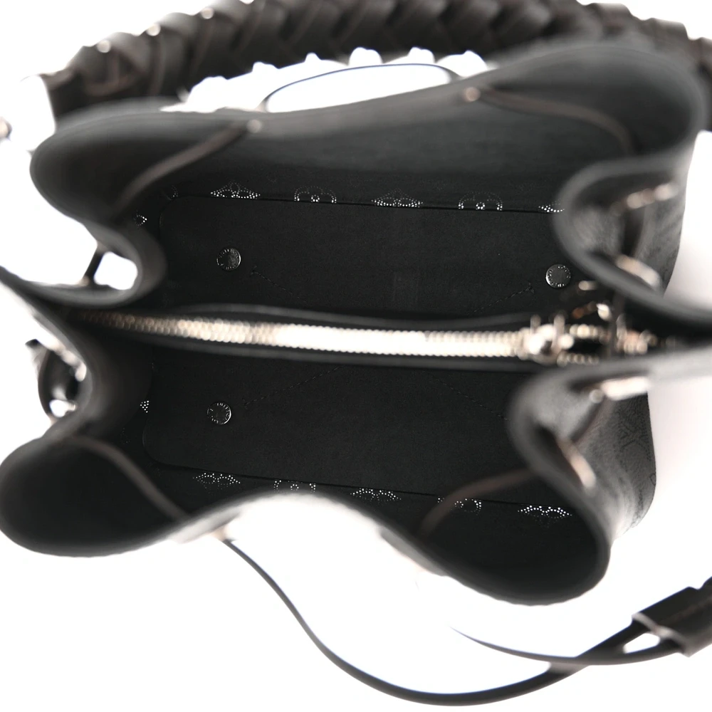 Lushentic Grade Bags - Muria MM Black Mahina Leather Silver Hardware - Image 7