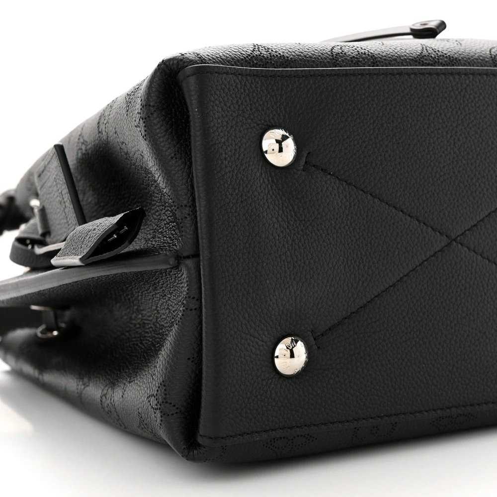 Lushentic Grade Bags - Muria MM Black Mahina Leather Silver Hardware - Image 4