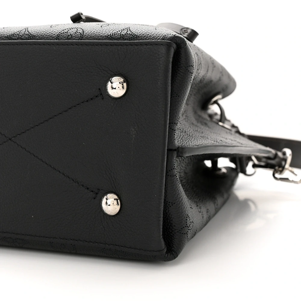 Lushentic Grade Bags - Muria MM Black Mahina Leather Silver Hardware - Image 5