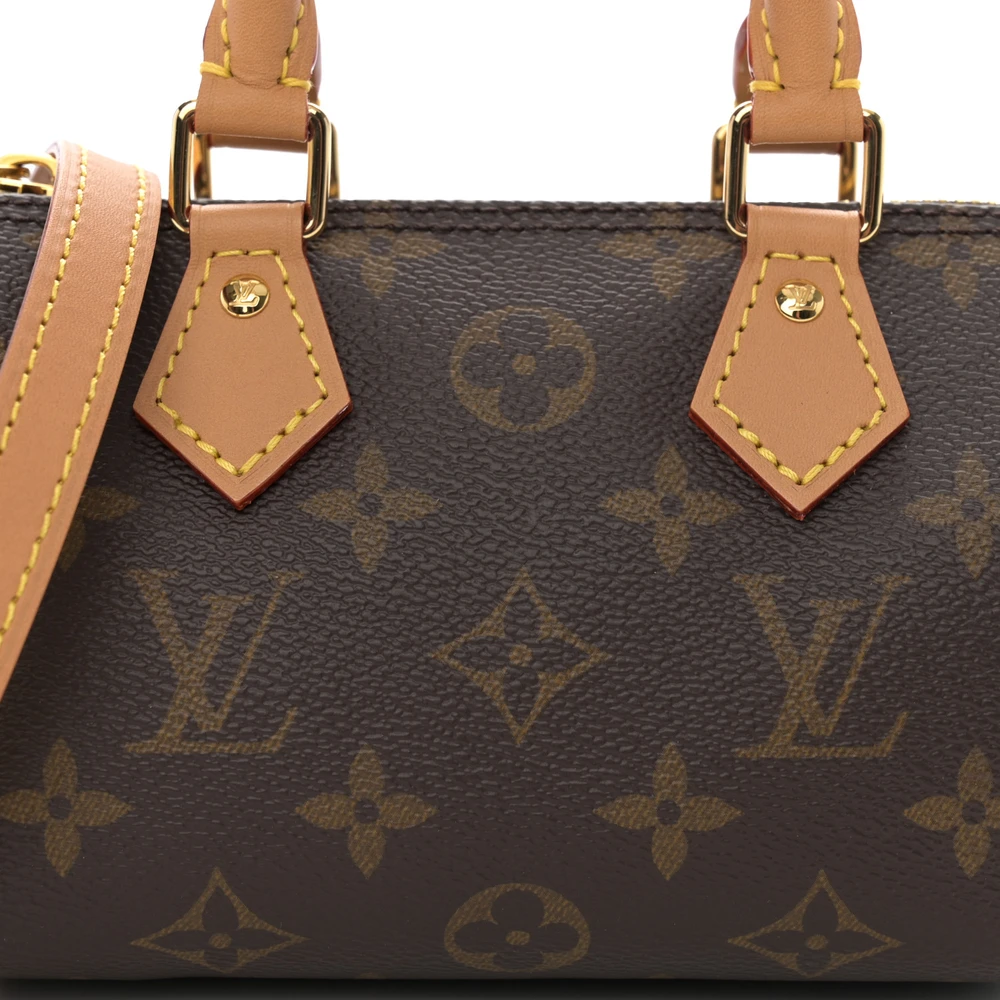 Lushentic Bag Nano Speedy Bandouliere Monogram Canvas Brass Hardware - Image 8