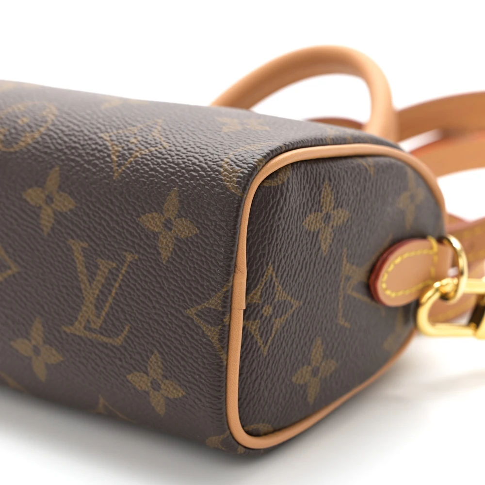 Lushentic Bag Nano Speedy Bandouliere Monogram Canvas Brass Hardware - Image 4