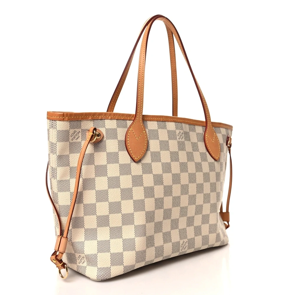 Lushentic Replica Neo Neverfull PM Damier Azur Canvas Beige Interior - Image 3