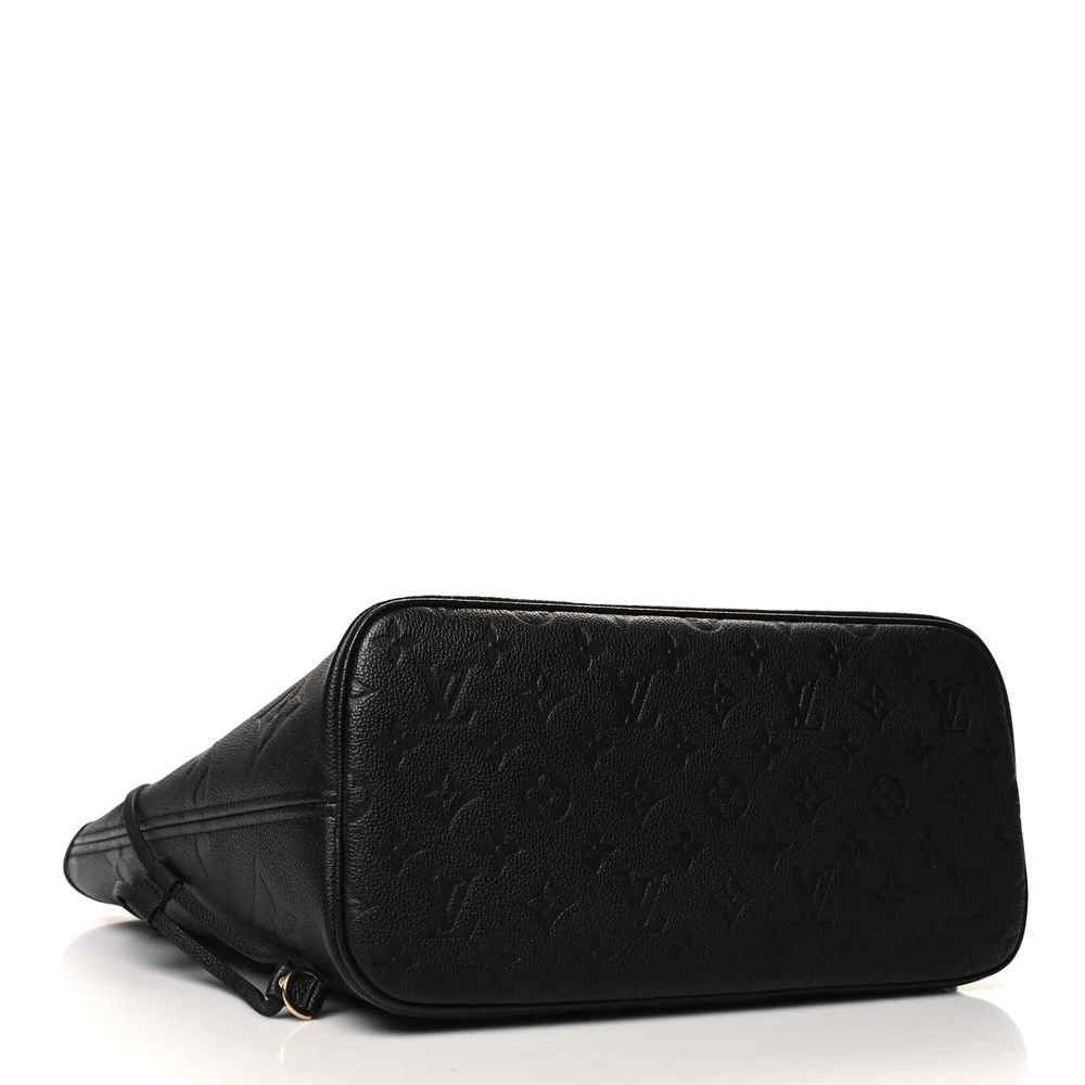 Lushentic Designer Neverfull MM Black Giant Monogram Empreinte Leather - Image 6