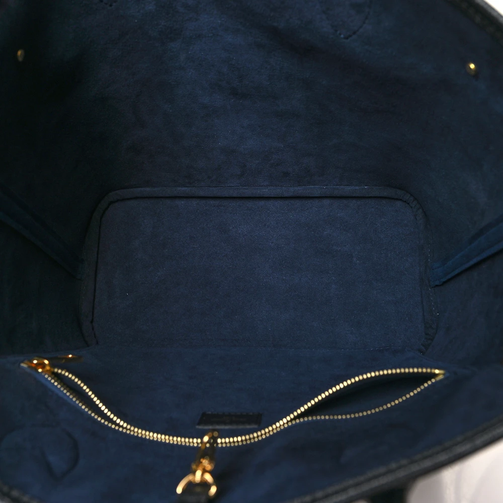 Lushentic Designer Neverfull MM Black Giant Monogram Empreinte Leather - Image 7