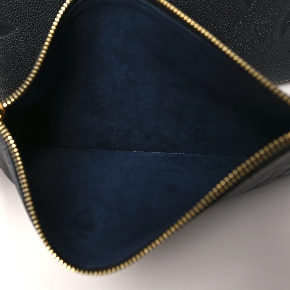 Lushentic Designer Neverfull MM Black Giant Monogram Empreinte Leather - Image 8