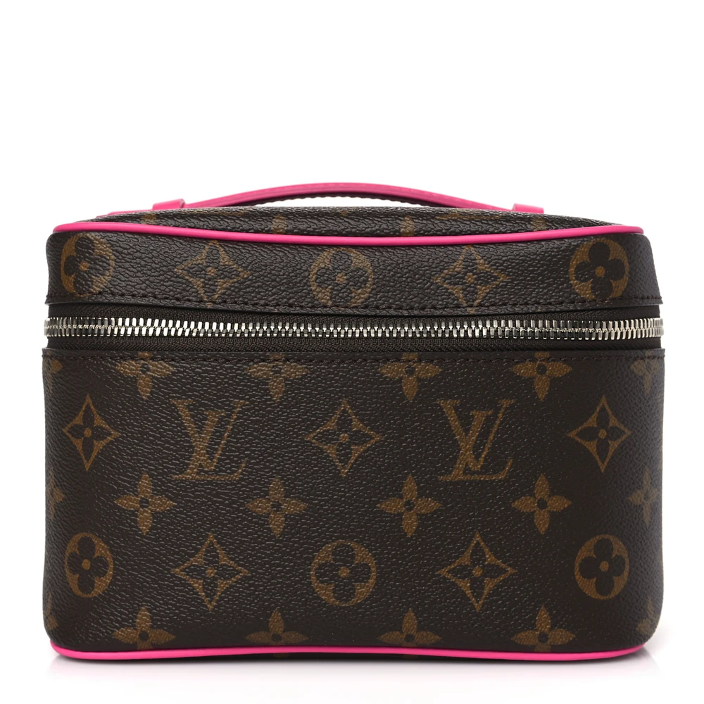 Lushentic Louis Vuitton Nice BB Fuchsia Monogram Macassar Canvas Front