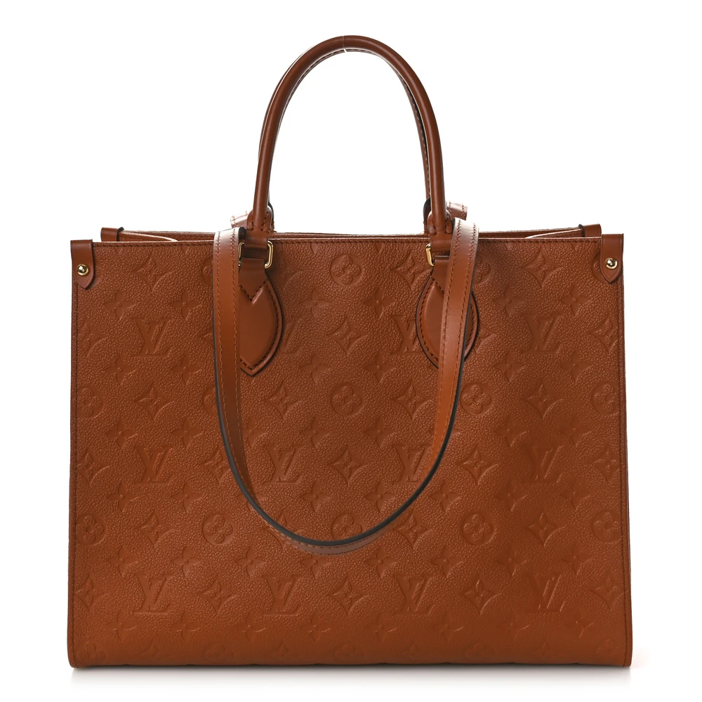 Lushentic Louis Vuitton OnTheGo MM Cognac Monogram Empreinte Leather Front