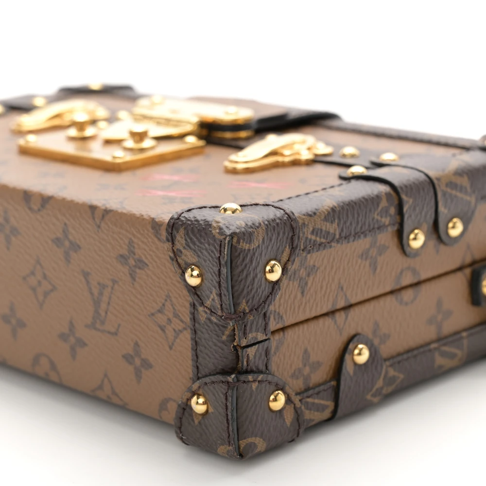 Lushentic Reviews Petite Malle MM Reverse Monogram Canvas Gold Hardware - Image 4