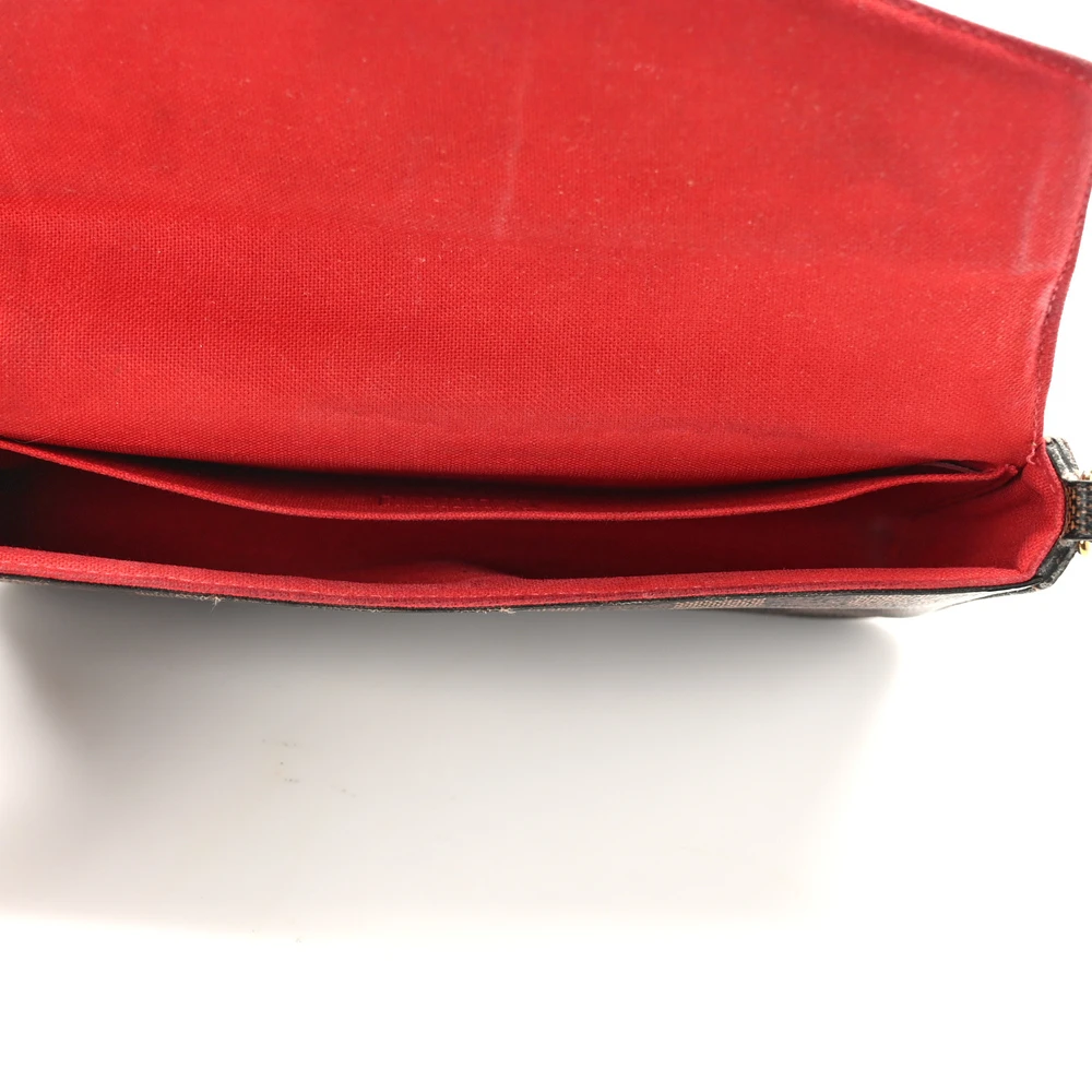 Lushentic Pochette Felicie Chain Wallet PM Damier Ebene Canvas - Image 7