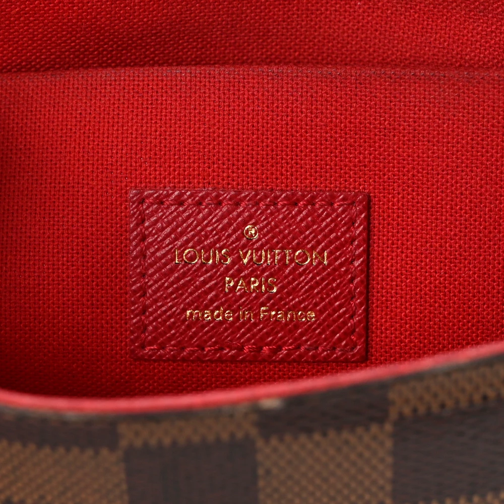 Lushentic Pochette Felicie Chain Wallet PM Damier Ebene Canvas - Image 2