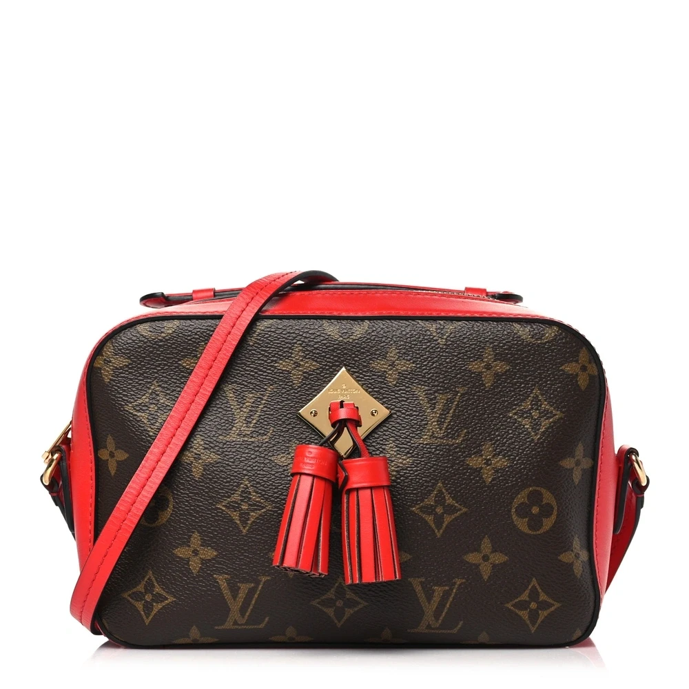 Lushentic Louis Vuitton Saintonge PM Coquelicot Monogram Canvas Gold Hardware Front