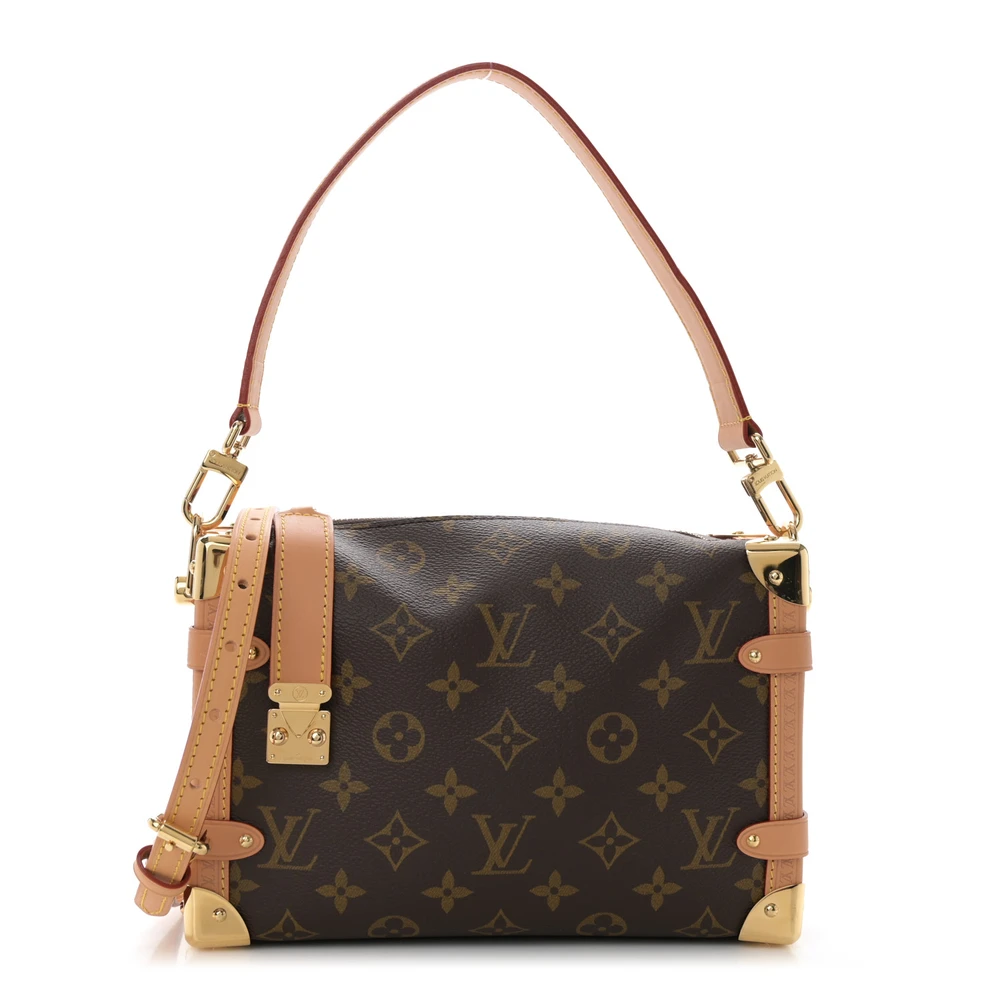 Lushentic Louis Vuitton Side Trunk MM Monogram Canvas Gold Hardware Front