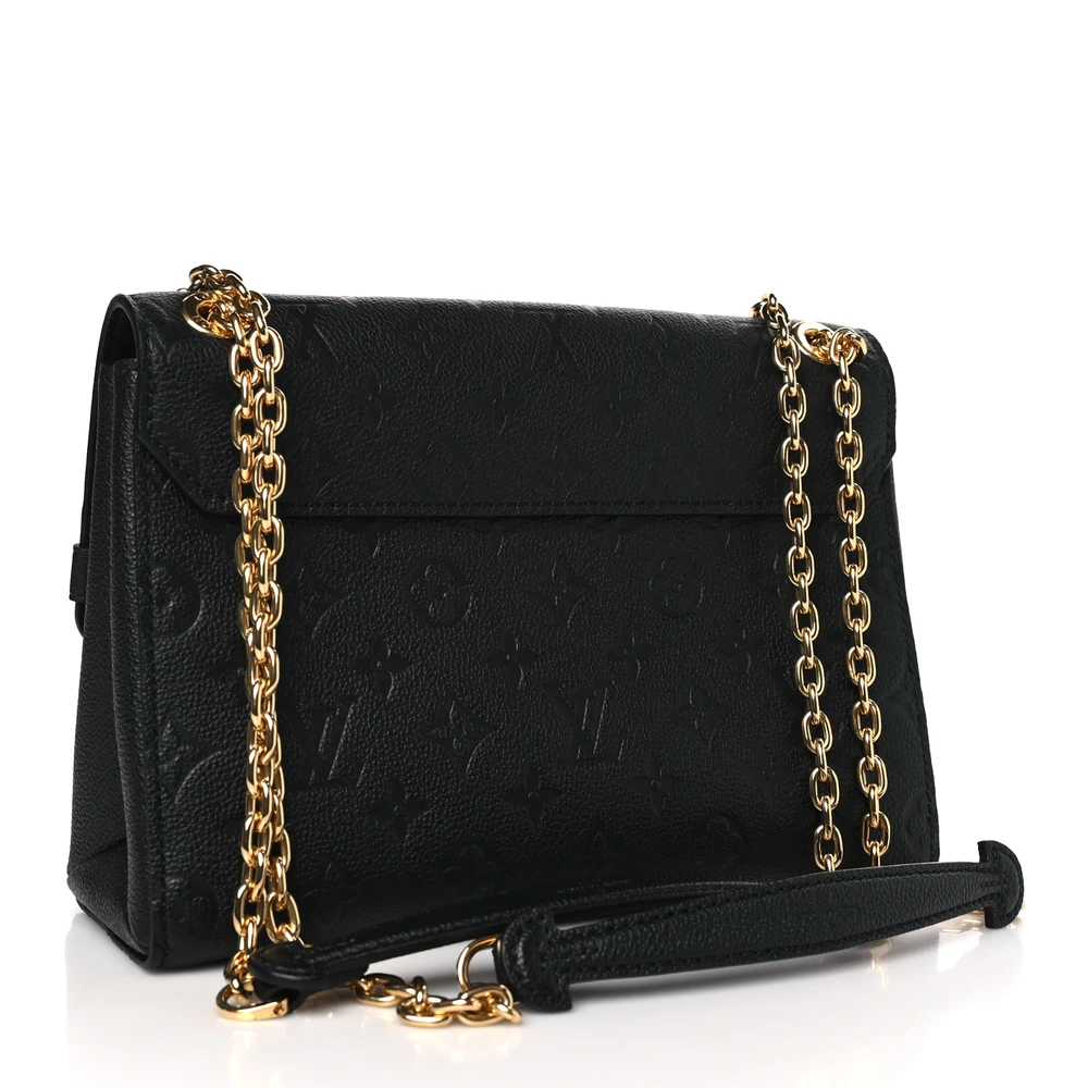 Lushentic Handbags Vavin PM Black Empreinte Leather Gold Hardware - Image 3