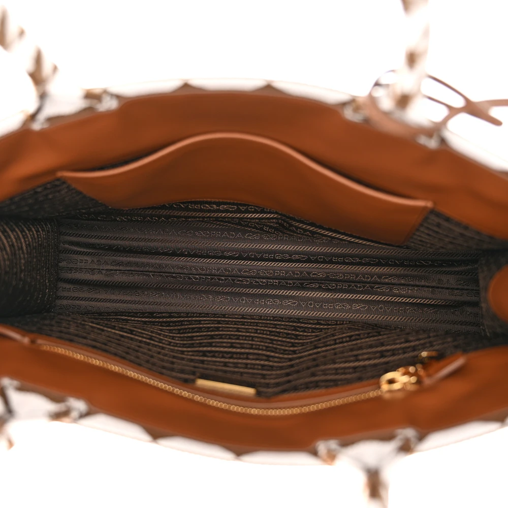 Lushentic Handbag - Large Triangolo Tote in Tobacco Talco Jacquard - Image 7