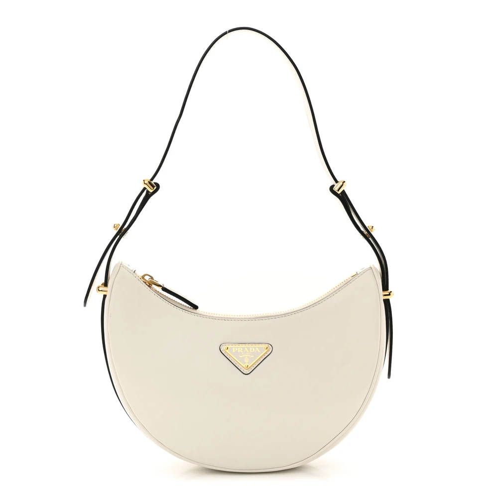 Lushentic Grade Replicas Medium Arque Shoulder Bag White Calfskin