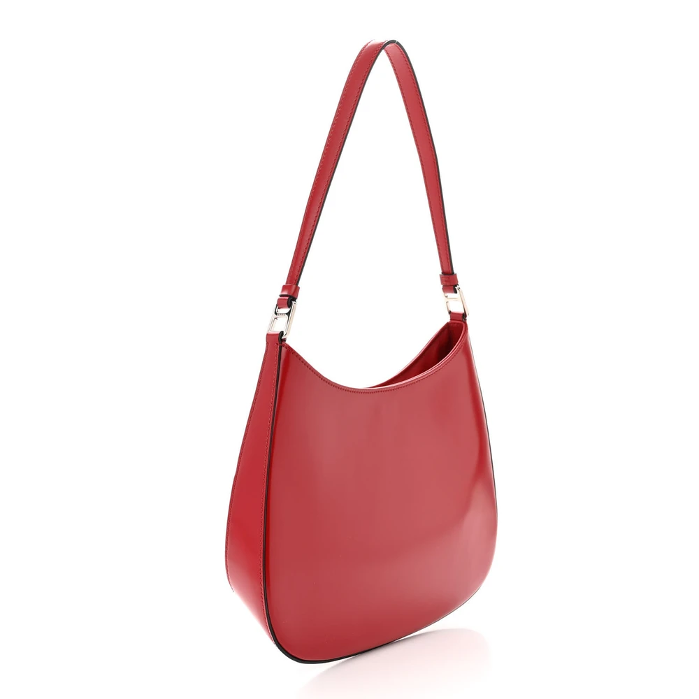 Lushentic Handbags Medium Cleo in Scarlatto Black Spazzolato Leather - Image 3