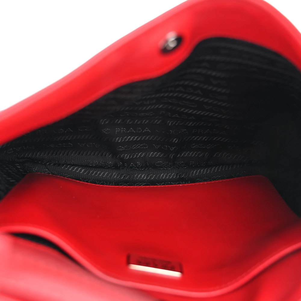 Lushentic Handbags Medium Cleo in Scarlatto Black Spazzolato Leather - Image 7