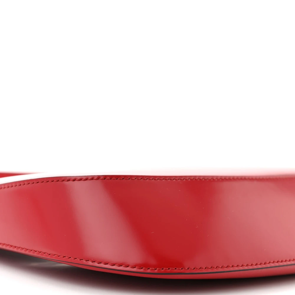 Lushentic Handbags Medium Cleo in Scarlatto Black Spazzolato Leather - Image 4