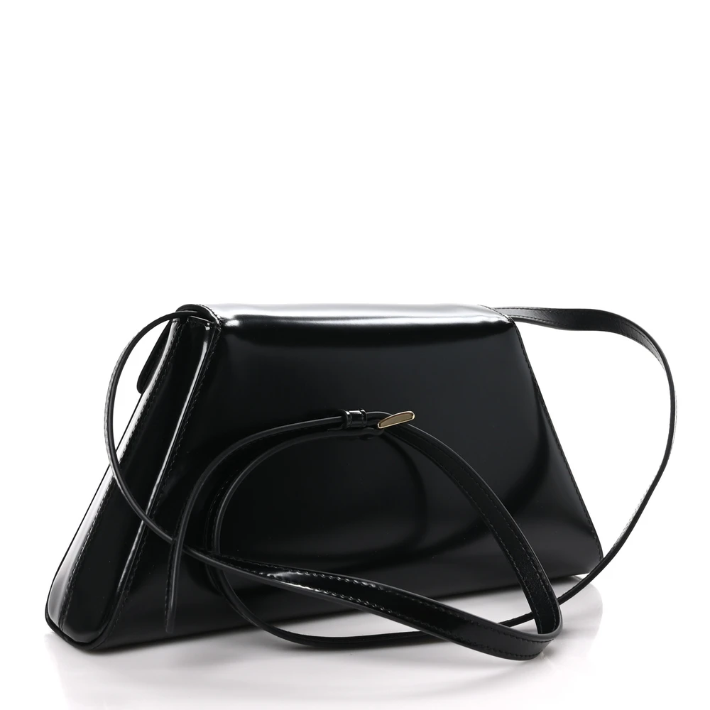 Lushentic Grade Bag - Medium Flap Shoulder Bag in Black Leather - Image 3