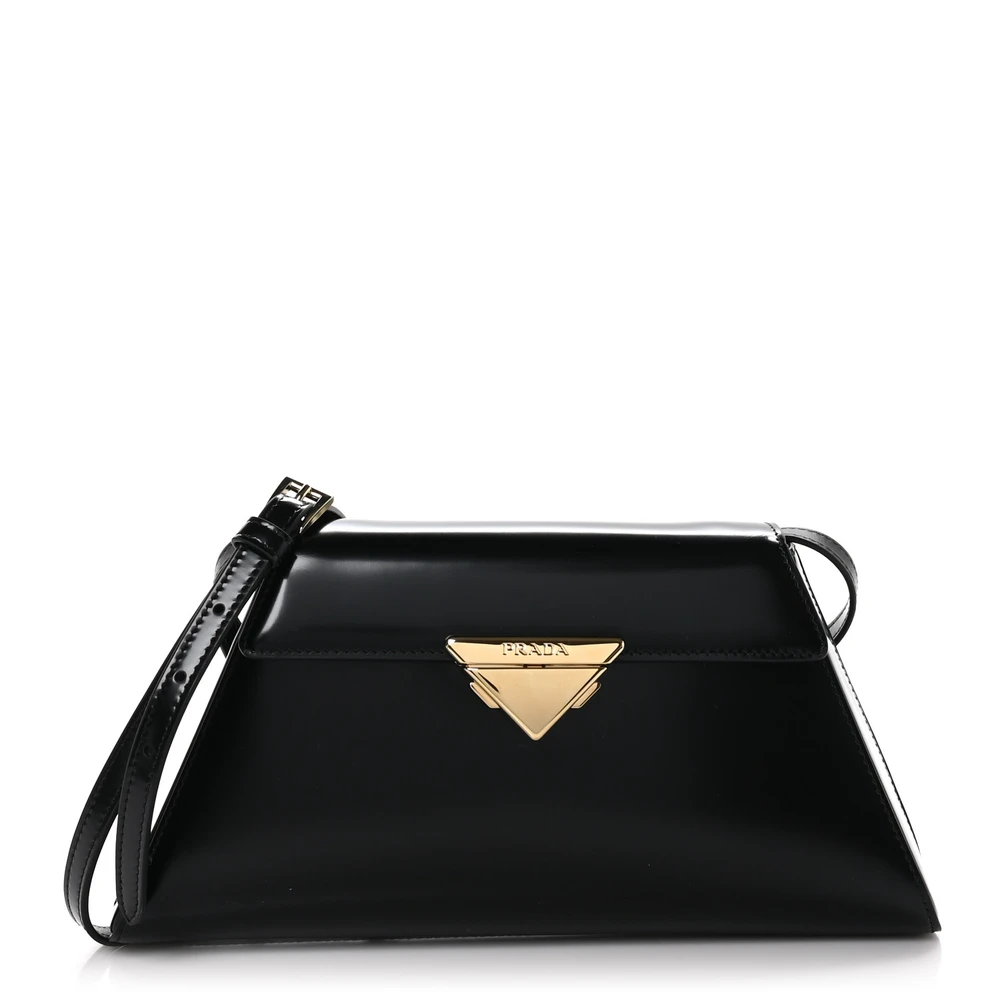 Lushentic Grade Bag - Medium Flap Shoulder Bag in Black Leather
