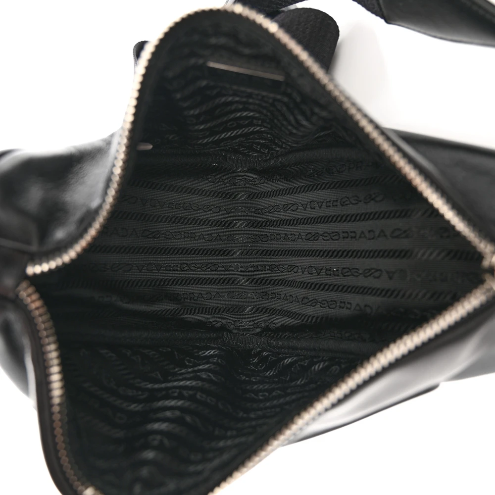 Lushentic Reviews Medium Triangle Shoulder Bag Black Grace Lux Leather Silver Hardware - Image 7