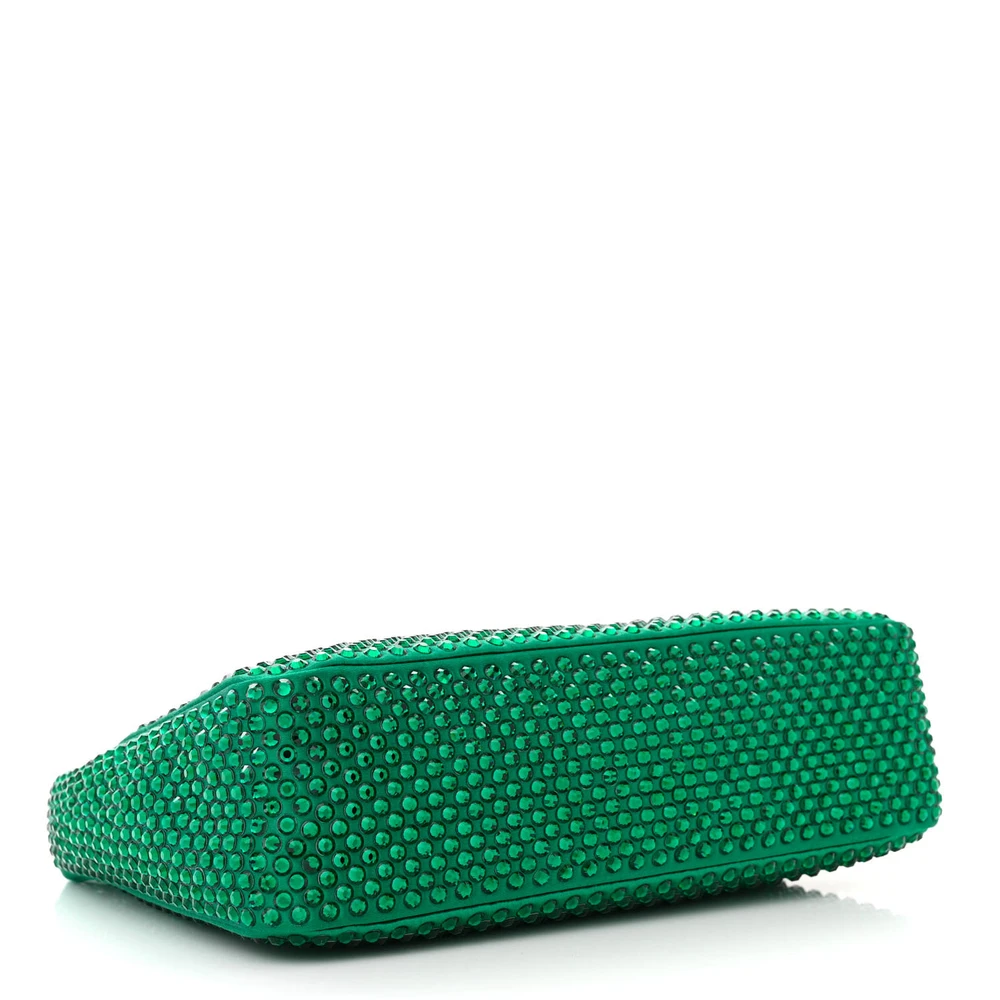 Lushentic Bags Review: Mini Re-Edition 2000 Green Satin Crystal Bag - Image 6
