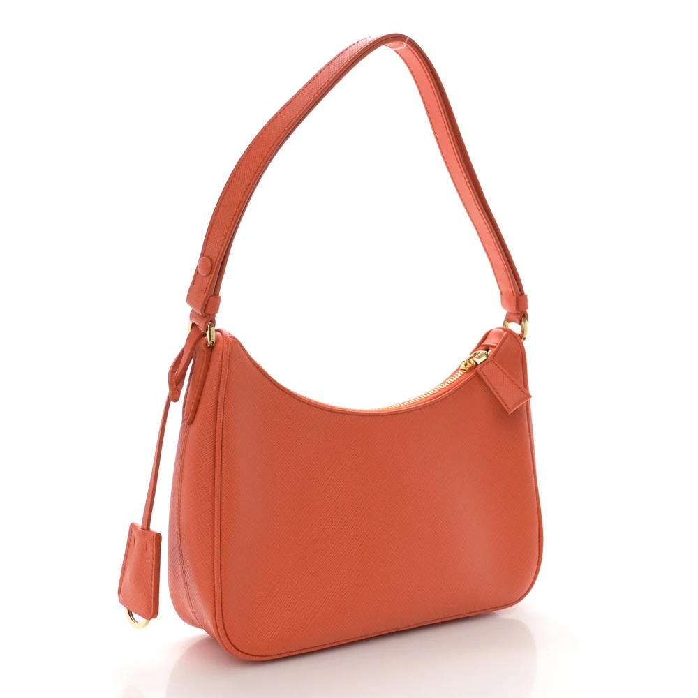 Lushentic Handbag Mini Re Edition – Arancio Saffiano Leather Lux - Image 3