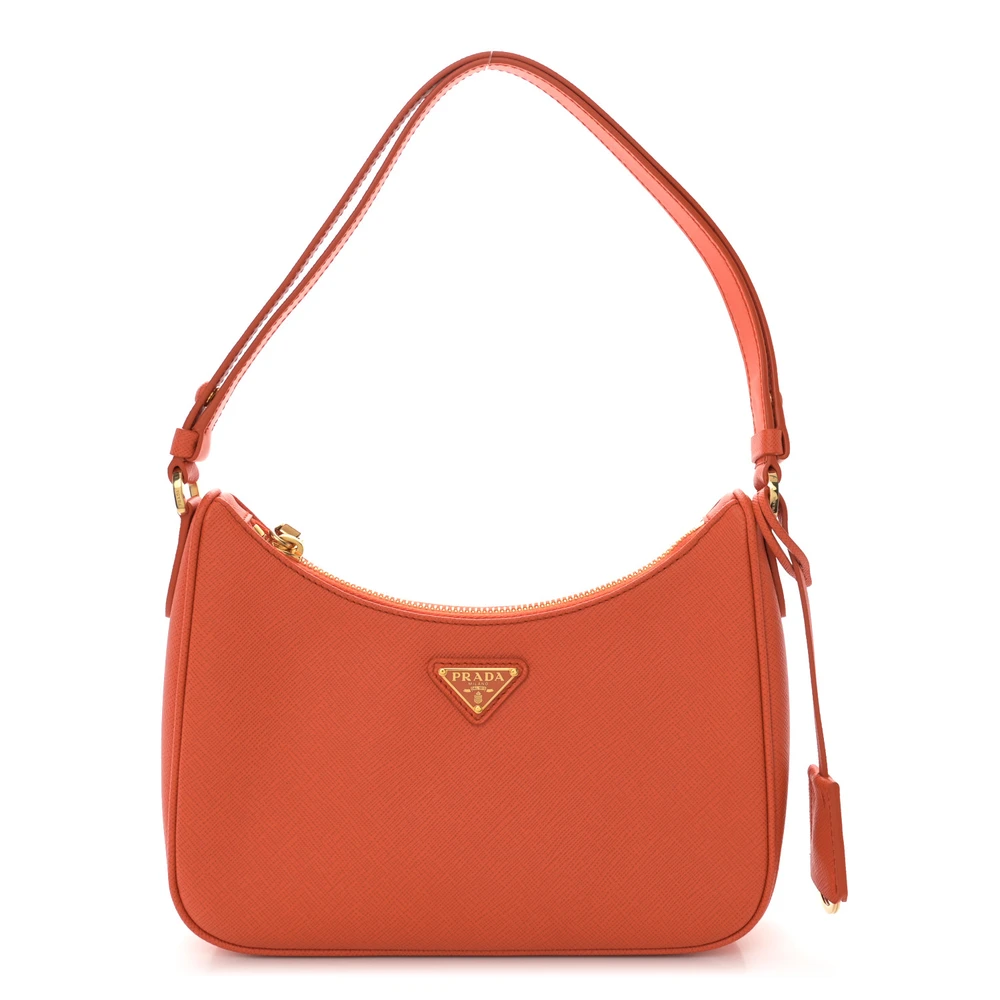Lushentic Handbag Mini Re Edition – Arancio Saffiano Leather Lux