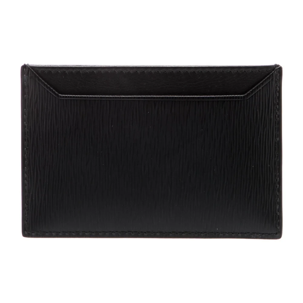 Lushentic Bag Small Card Holder - Black Vitello Leather Gold Hardware - Image 3