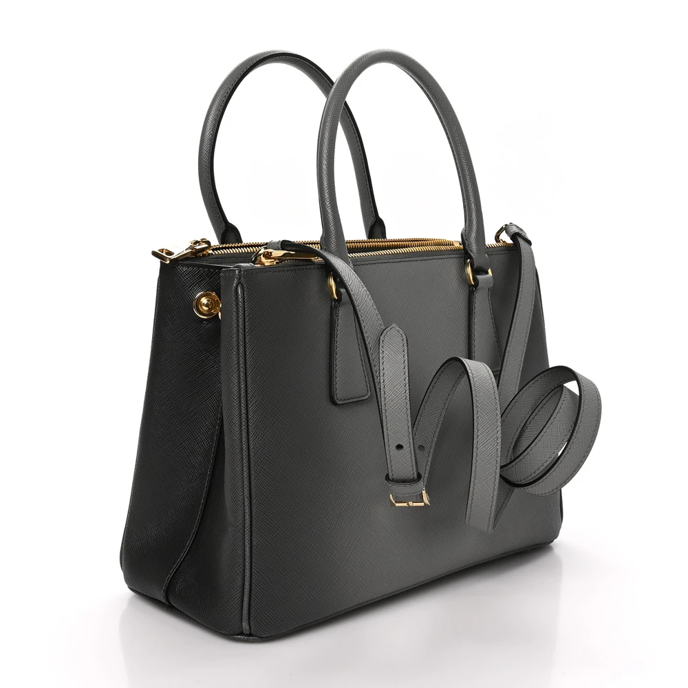 Lushentic Replica Handbags Small Galleria Double Zip Tote Gradient Slate Grey - Image 3