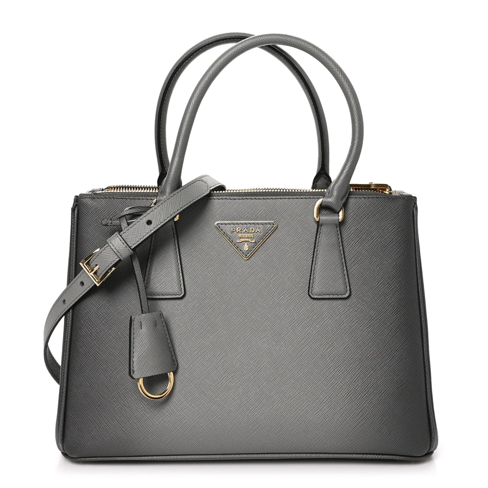 Lushentic Replica Handbags Small Galleria Double Zip Tote Gradient Slate Grey