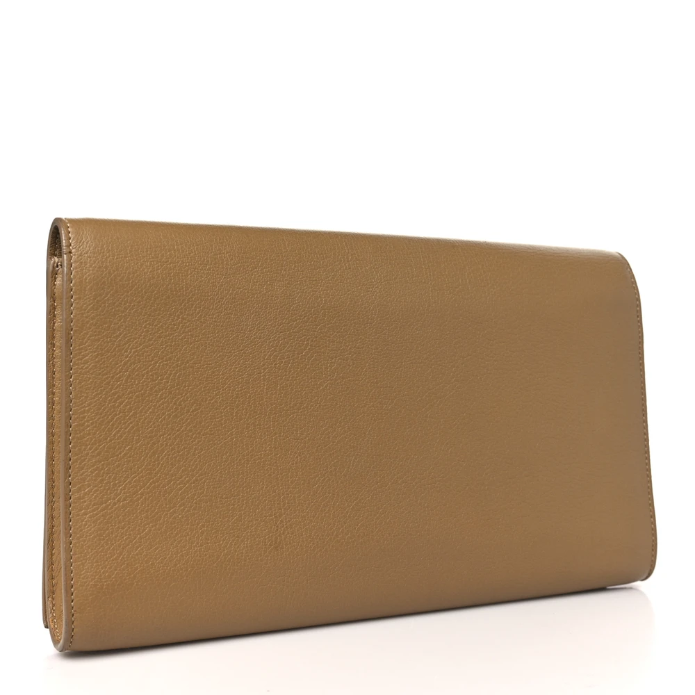 Lushentic Designer Bags - Large Belle de Jour Clutch in Beige Leather - Image 3