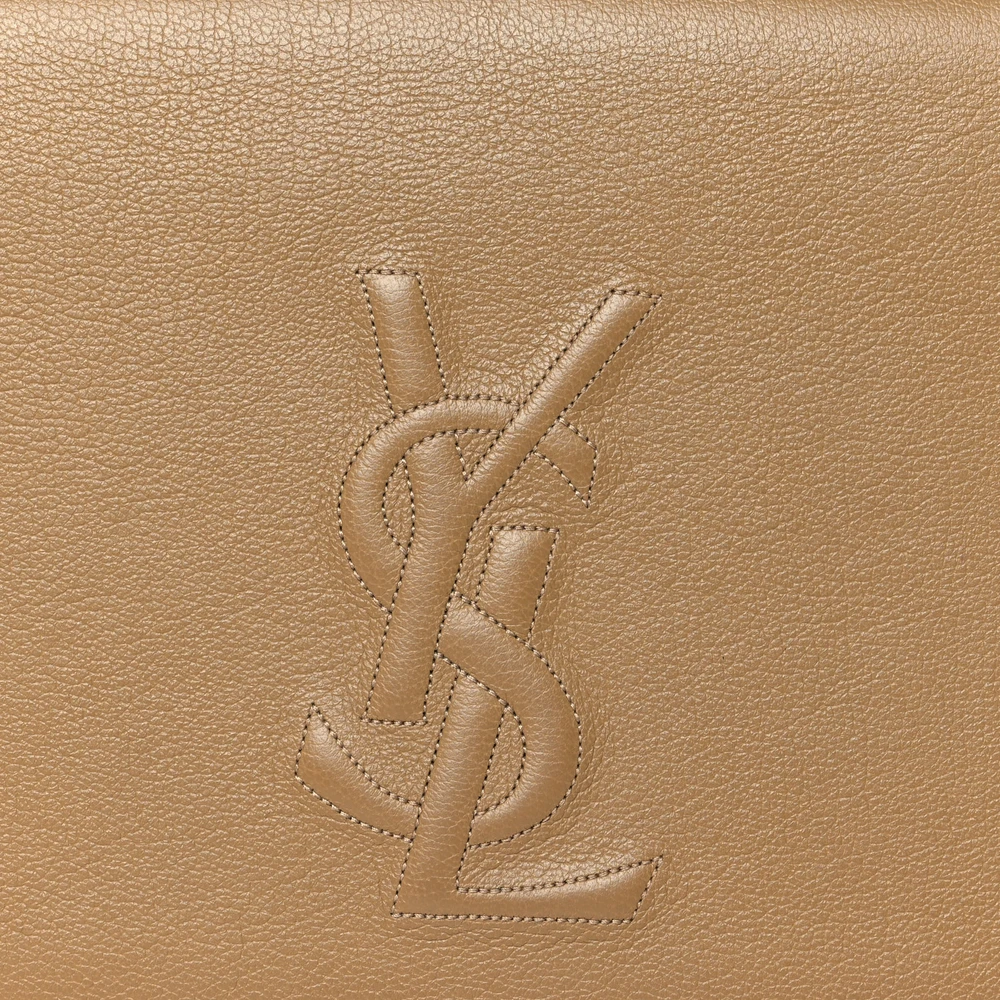 Lushentic Designer Bags - Large Belle de Jour Clutch in Beige Leather - Image 8