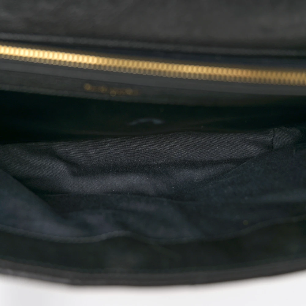 Lushentic Grade Bag: Large College Satchel in Black Chevron Leather - Image 7