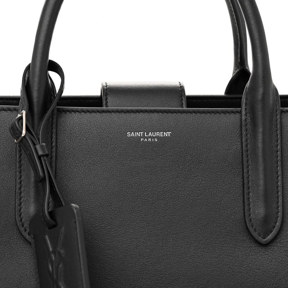 Lushentic Grade Large Jane Tote - Black Calfskin Leather - Image 8